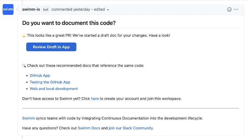 GitHub Doc Recommendations
