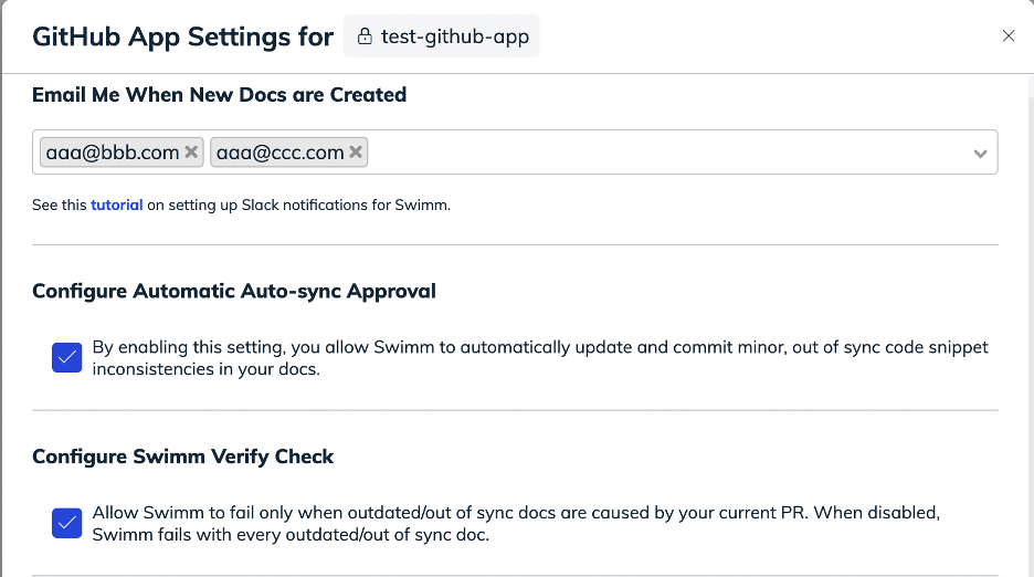 GitHub Swimm Verify Check