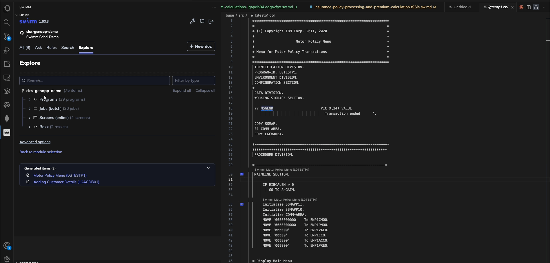 Complete module explanation process
