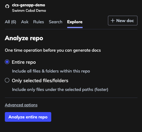 Analyze repository
