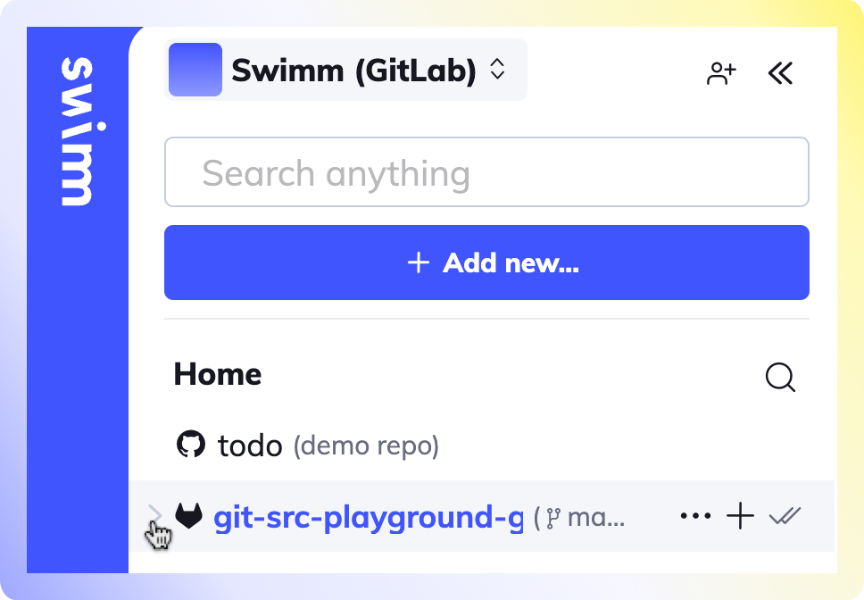 Reorder repos in your Swimm workspace for Gitlab