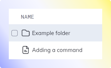 Selecting a folder