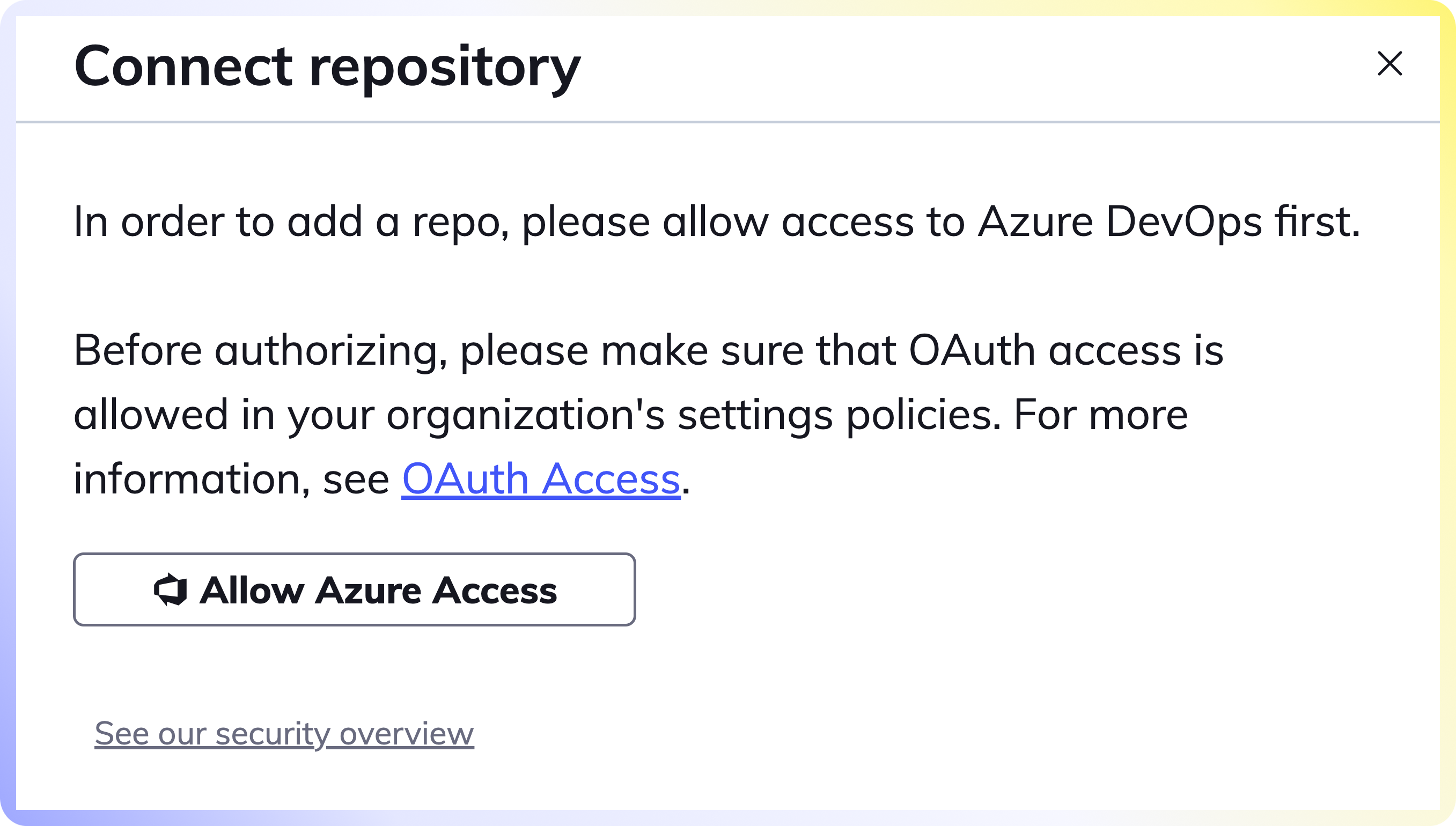 Allow Azure Access