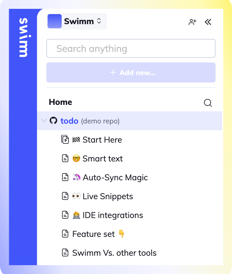 Swimm Demo Repo - Start with Playlist