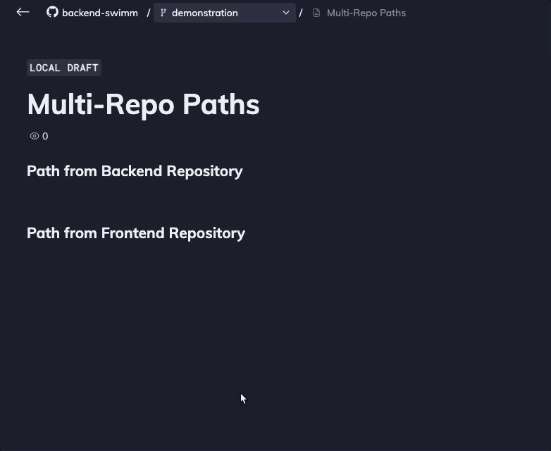 Multi-repo Paths in Swimm's web app