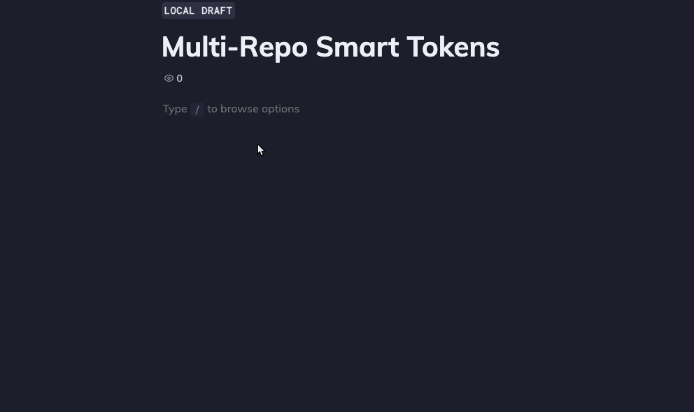 Multi-repo Smart Tokens in Swimm's web app
