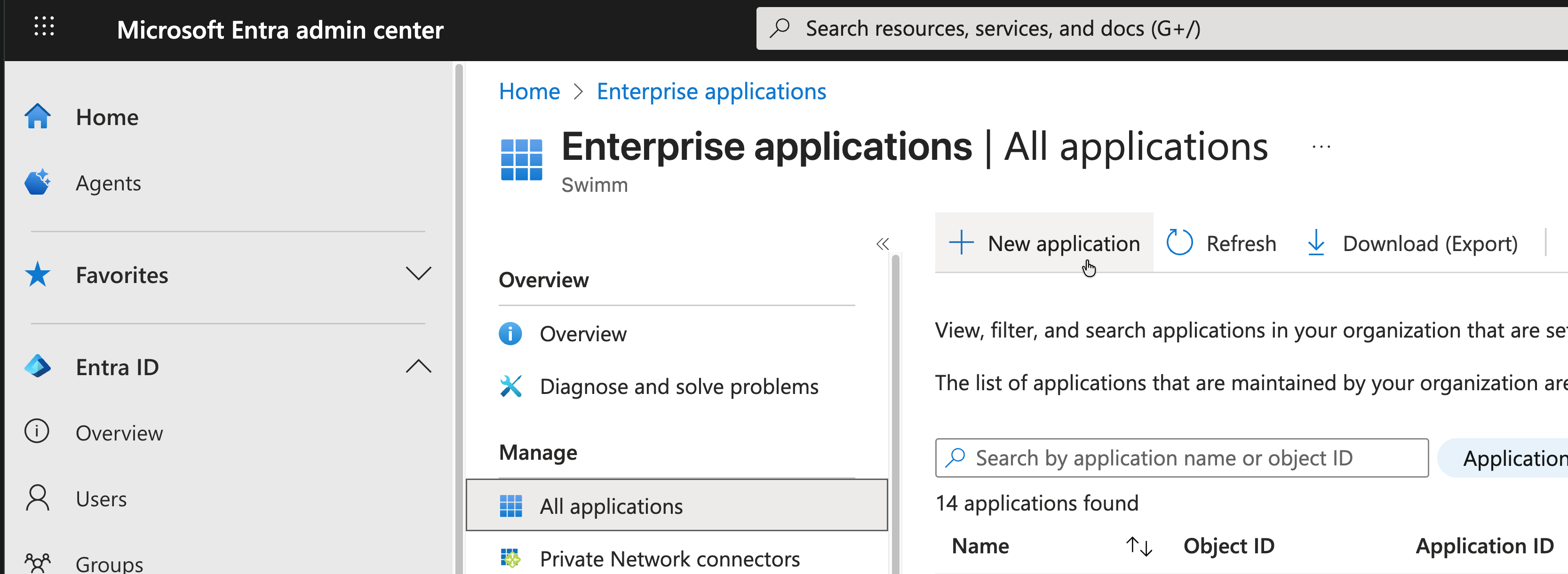 Create new Enterprise application