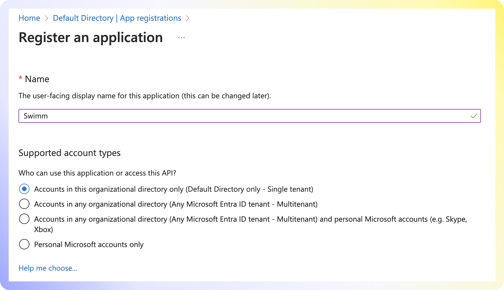 Active Directory Step 2 - Single or Multitenant setup