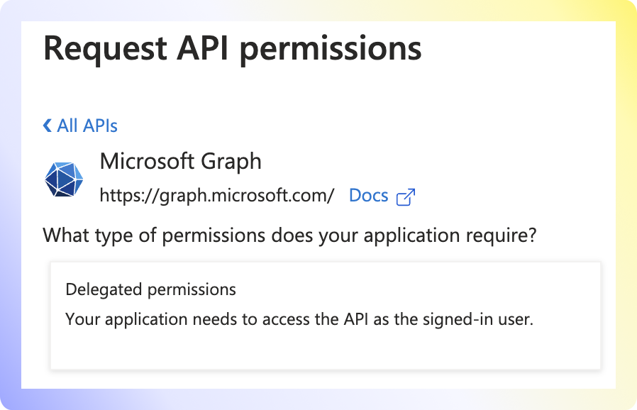 Active Directory Step 5 - Select Delegated Permissions