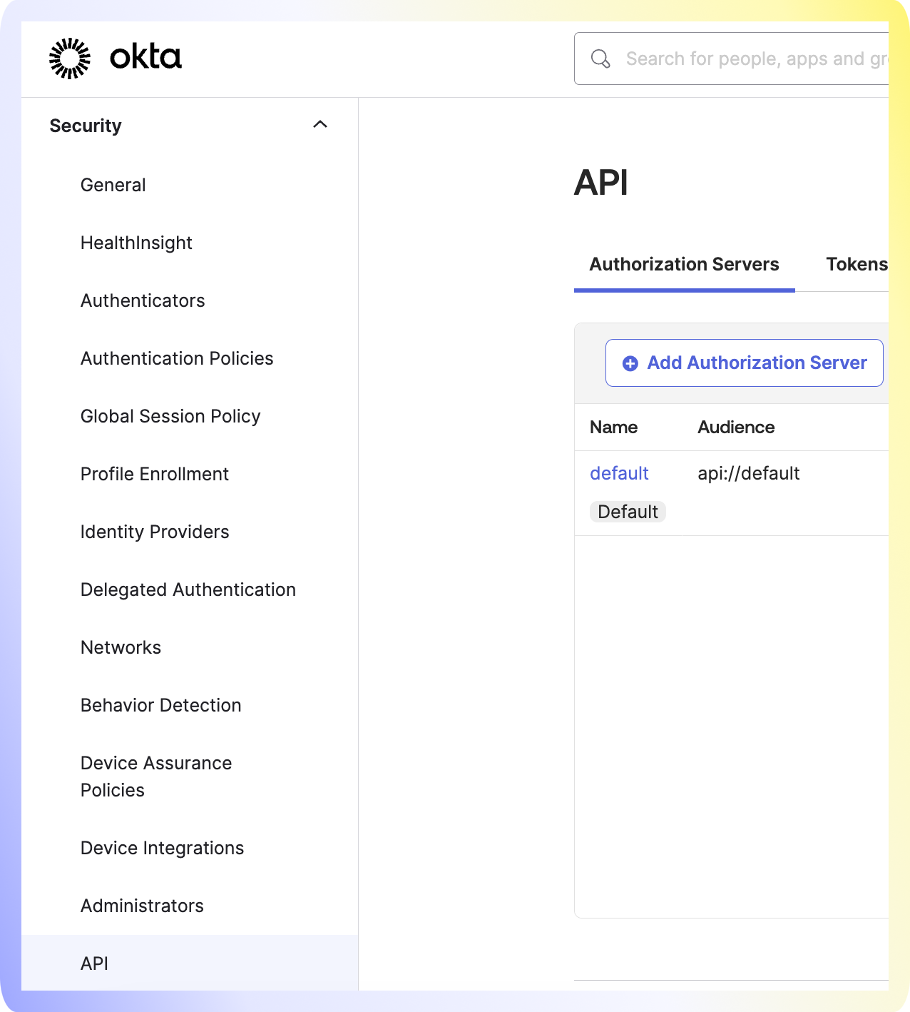 Okta Step 9 - API Security